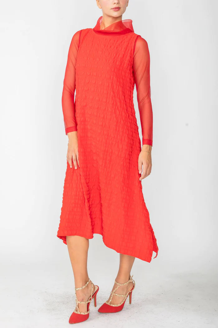 IC COLLECTION Dress-  4707D- WHITE (NOT RED)