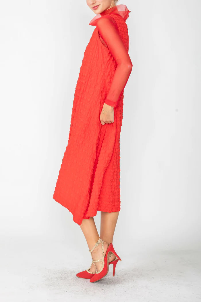 IC COLLECTION Dress- 4707D- RED