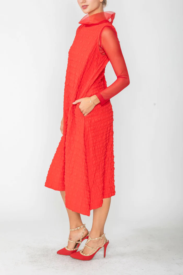 IC COLLECTION Dress- 4707D- RED