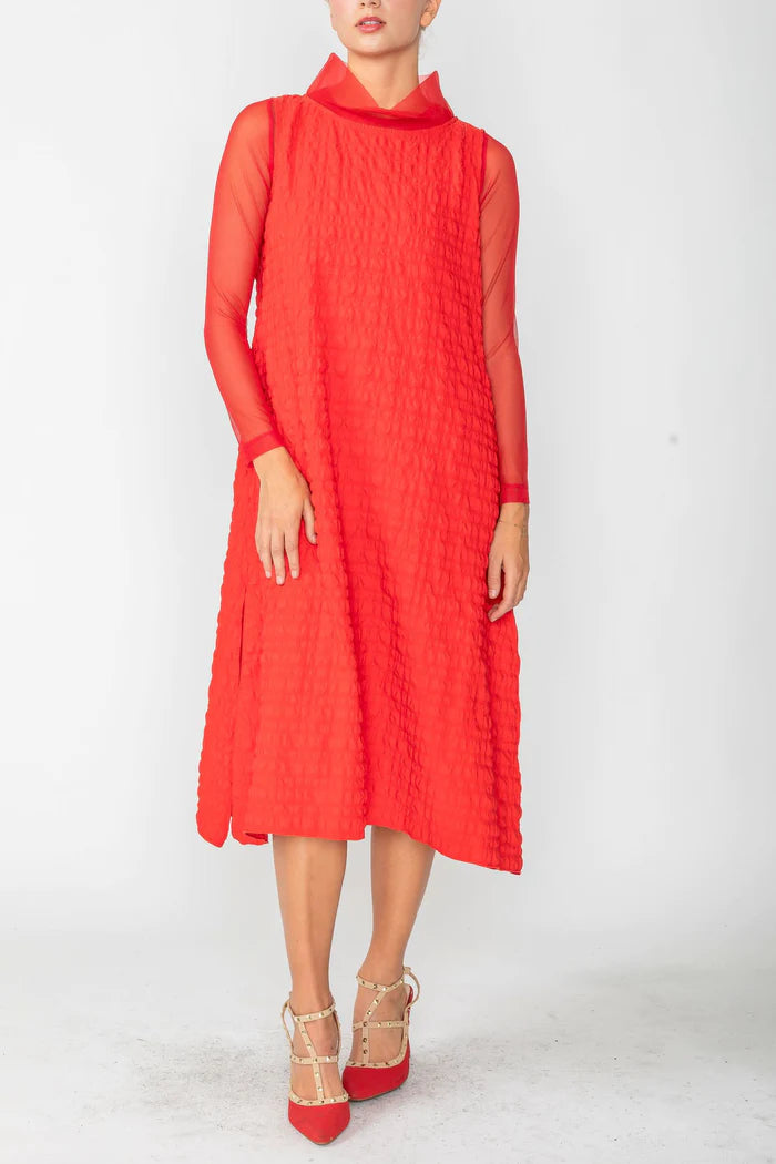 IC COLLECTION Dress- 4707D- RED