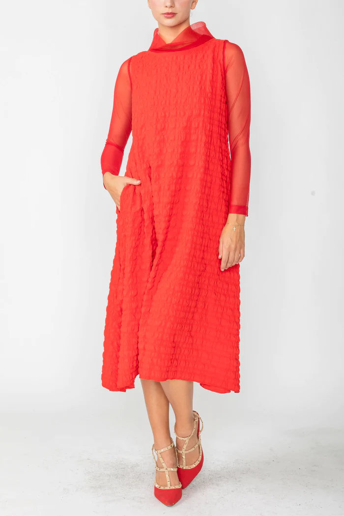 IC COLLECTION Dress-  4707D- WHITE (NOT RED)