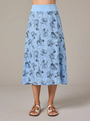 CUT LOOSE Leoni Floral Print Midi Aline Skirt - 4709431