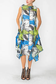 IC COLLECTION Dress- 4716D- BLUE