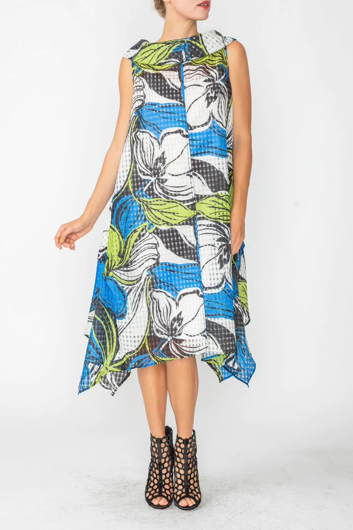 IC COLLECTION Dress- 4716D- BLUE