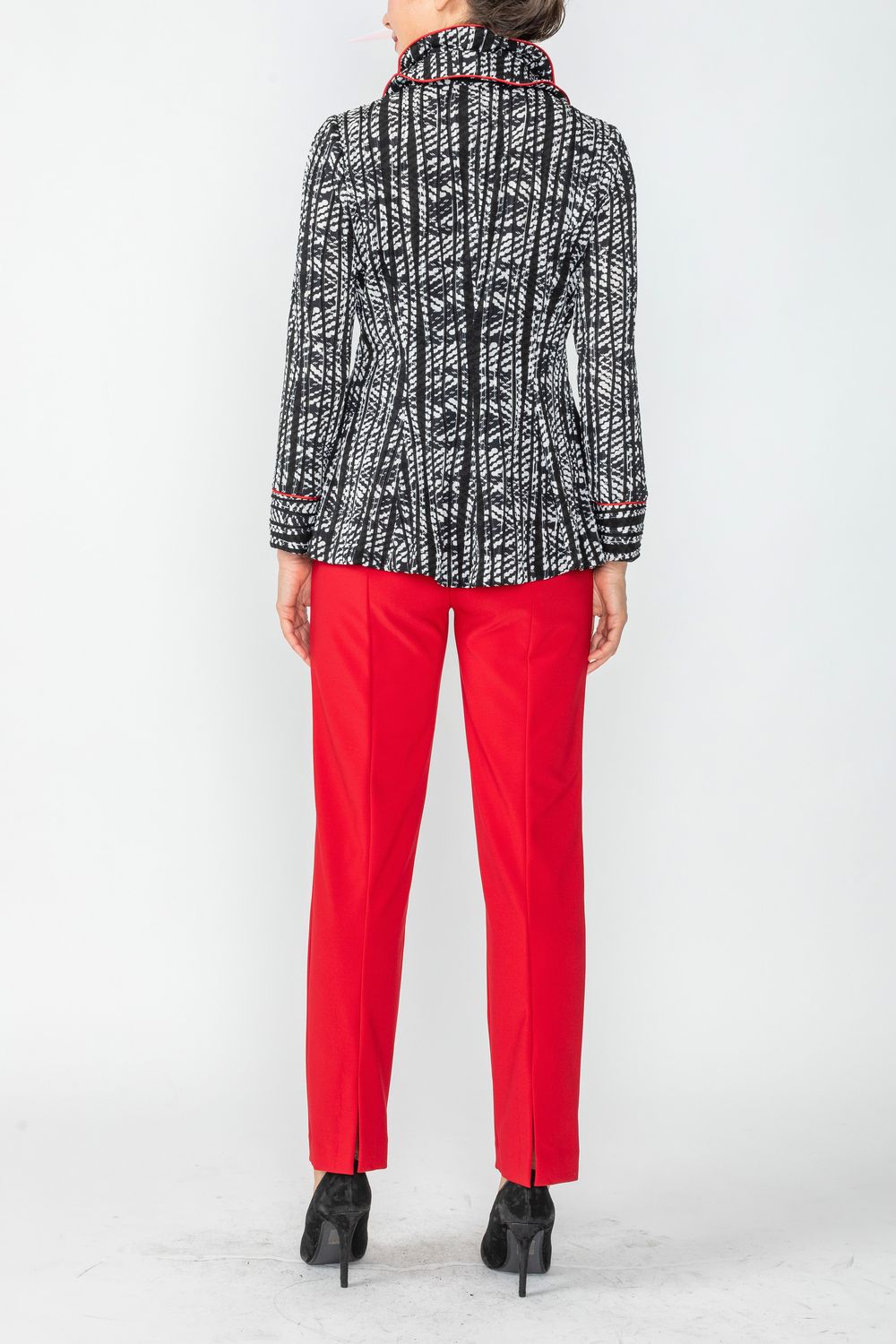IC COLLECTION Jacket - 4736J - BLACK AND WHITE