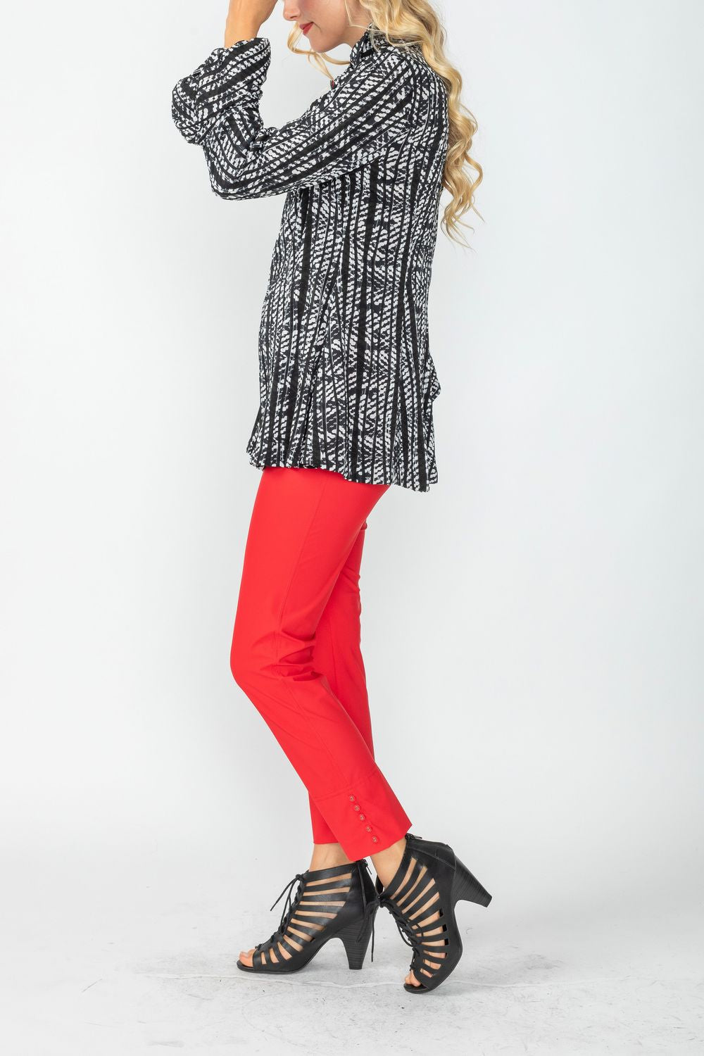 IC COLLECTION Jacket - 4737J - BLACK AND WHITE