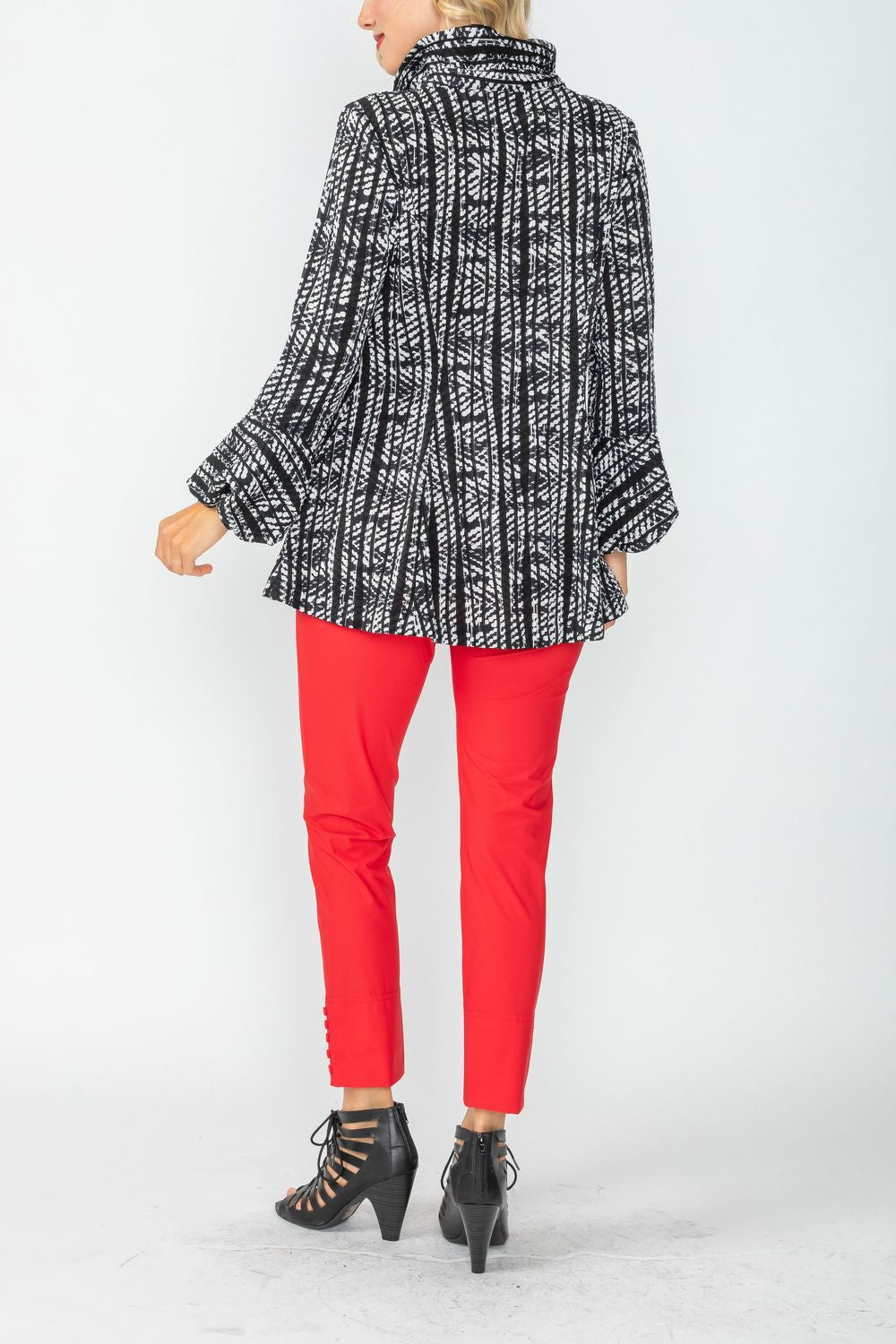 IC COLLECTION Jacket - 4737J - BLACK AND WHITE