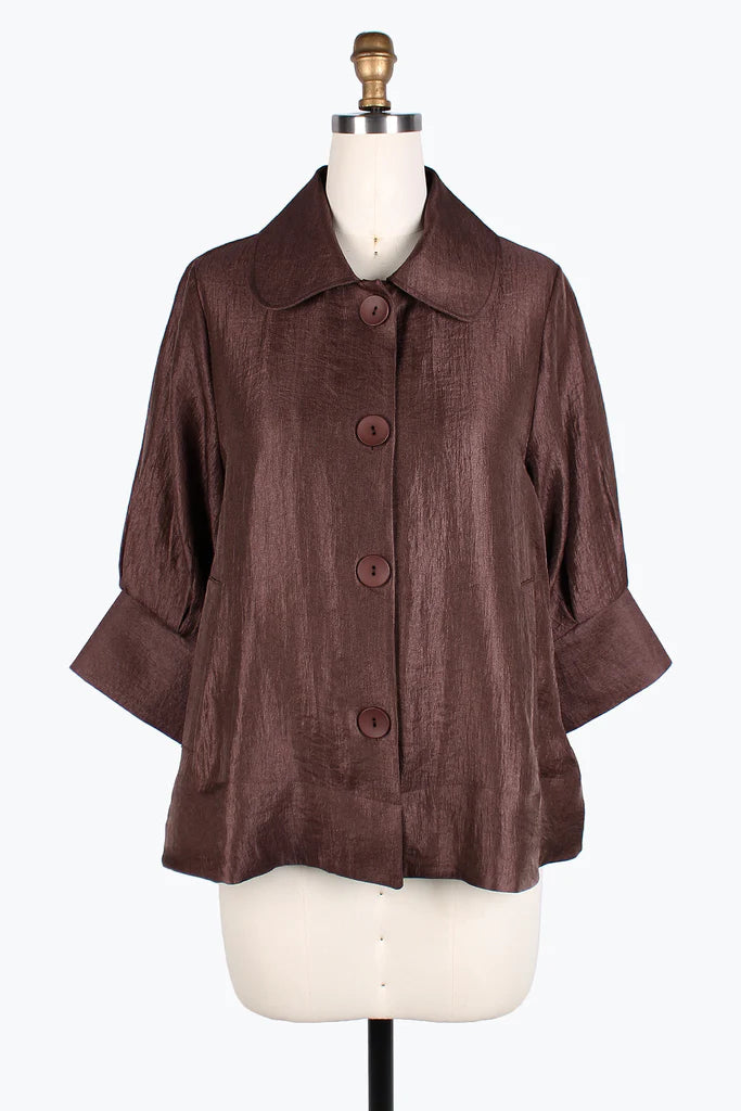 DAMEE Wide Ball Collar JKT - 4741 - ESPRESSO