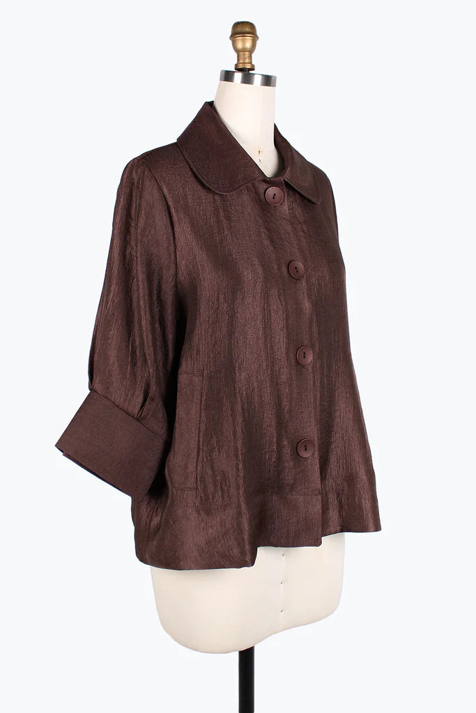 DAMEE Wide Ball Collar JKT - 4741 - ESPRESSO