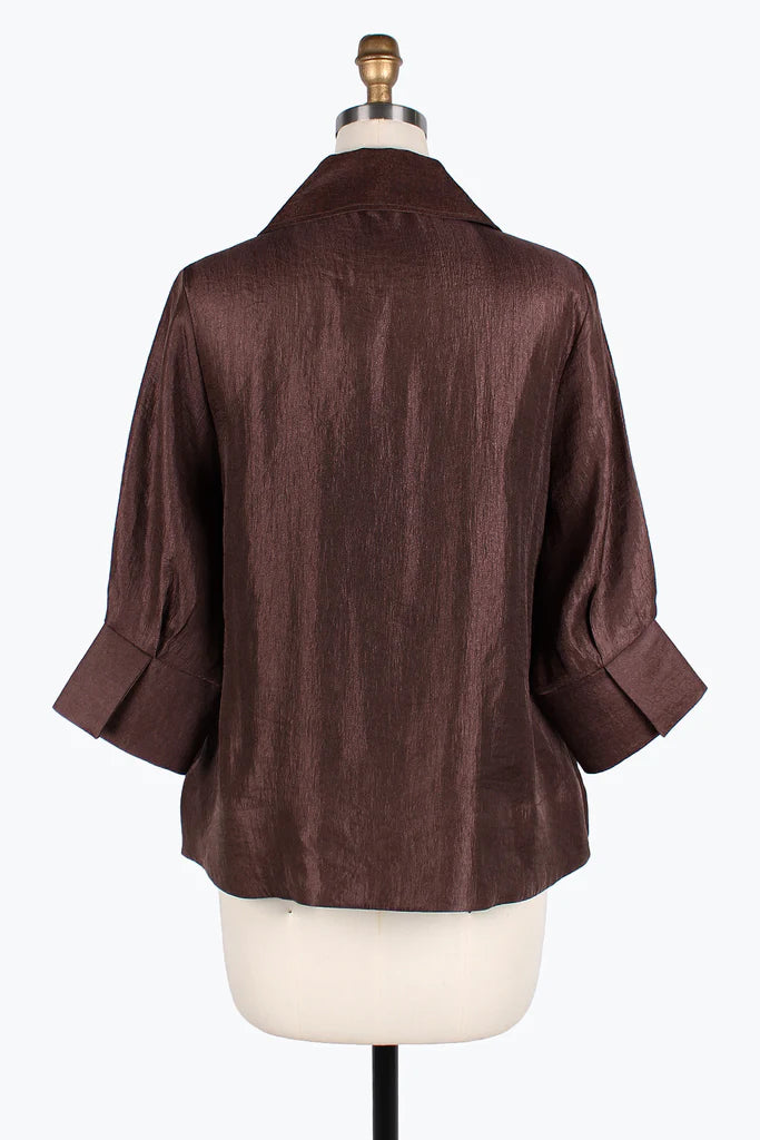 DAMEE Wide Ball Collar JKT - 4741 - ESPRESSO