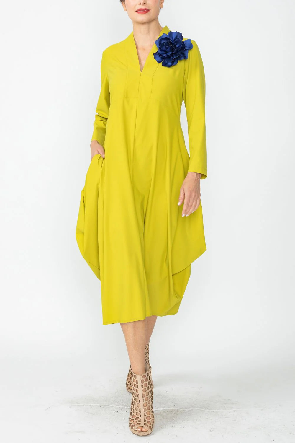 IC COLLECTION Dress - 4743D - PEAR
