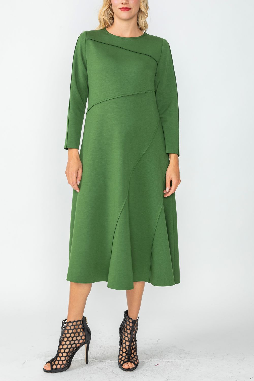 IC COLLECTION Dress - 4749D - HUNTER GREEN