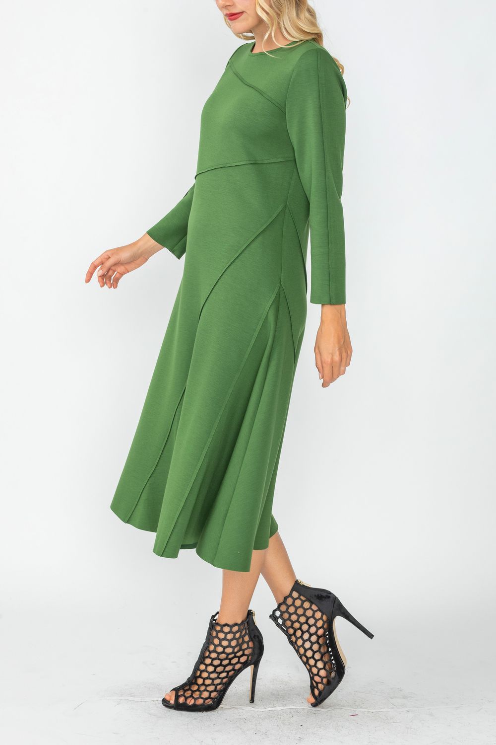IC COLLECTION Dress - 4749D - HUNTER GREEN