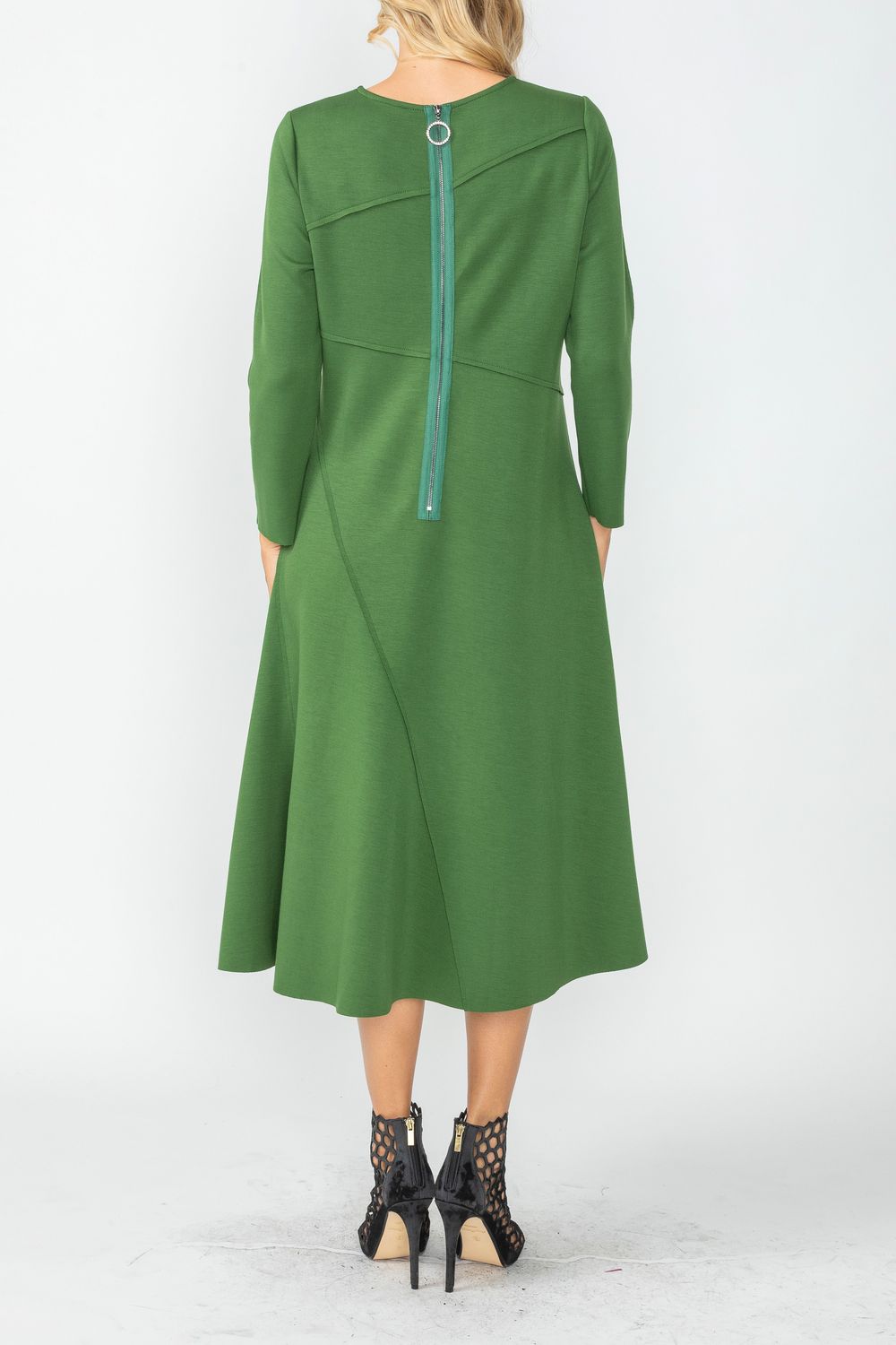 IC COLLECTION Dress - 4749D - HUNTER GREEN