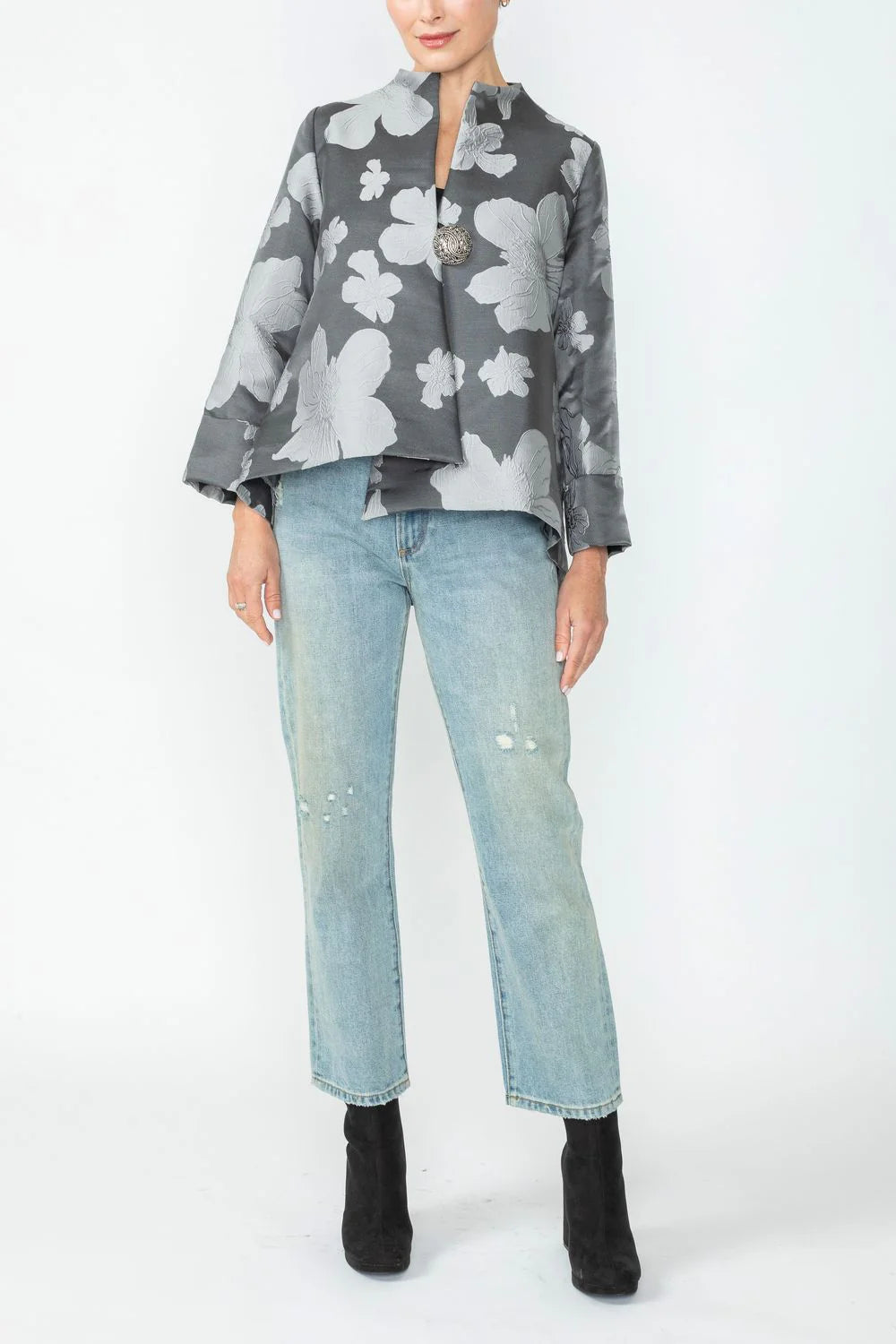 IC COLLECTION Jacket - 4758J - CHARCOAL
