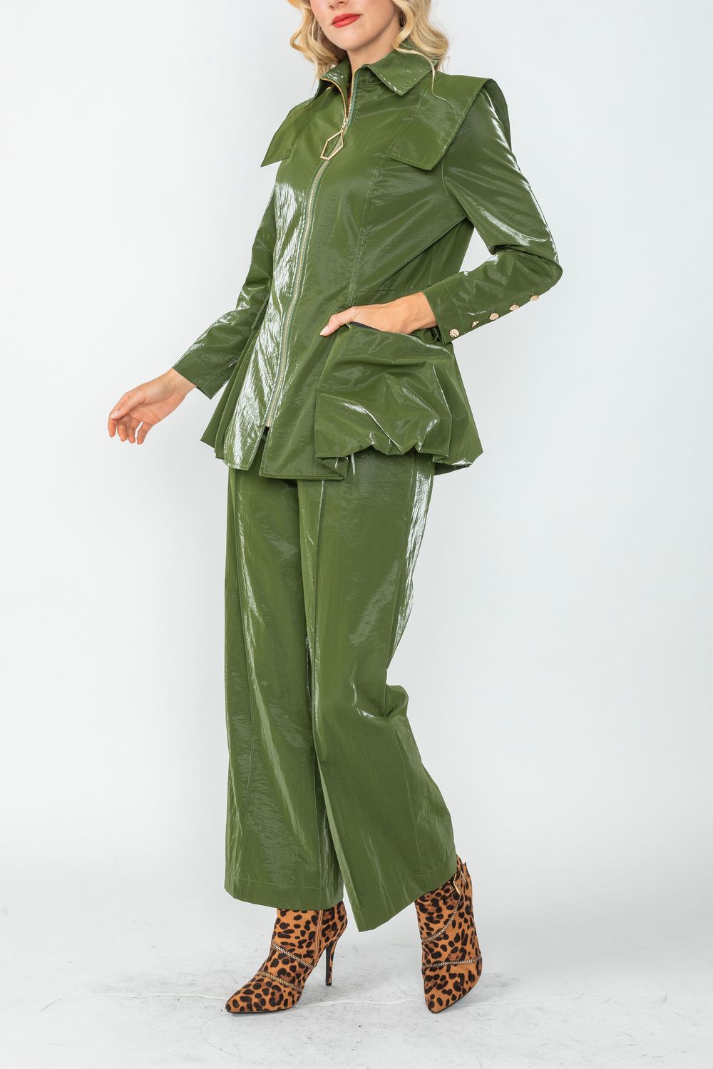 IC COLLECTION Jacket - 4765J - OLIVE