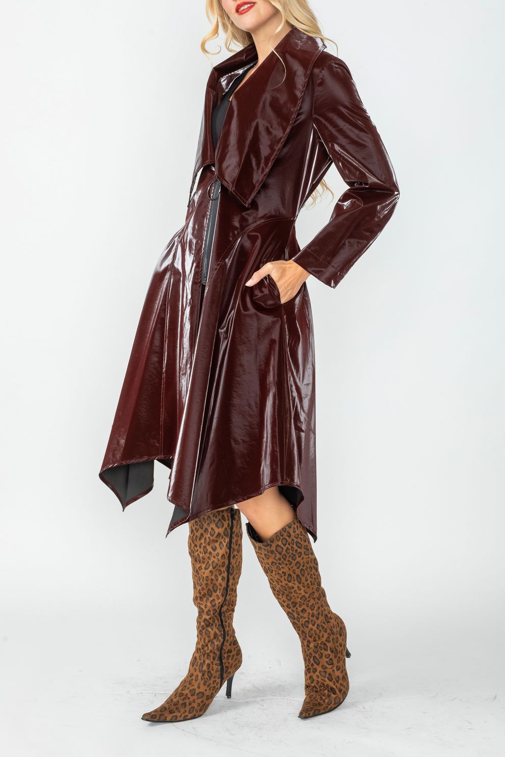 IC COLLECTION Jacket - 4766J - BURGANDY