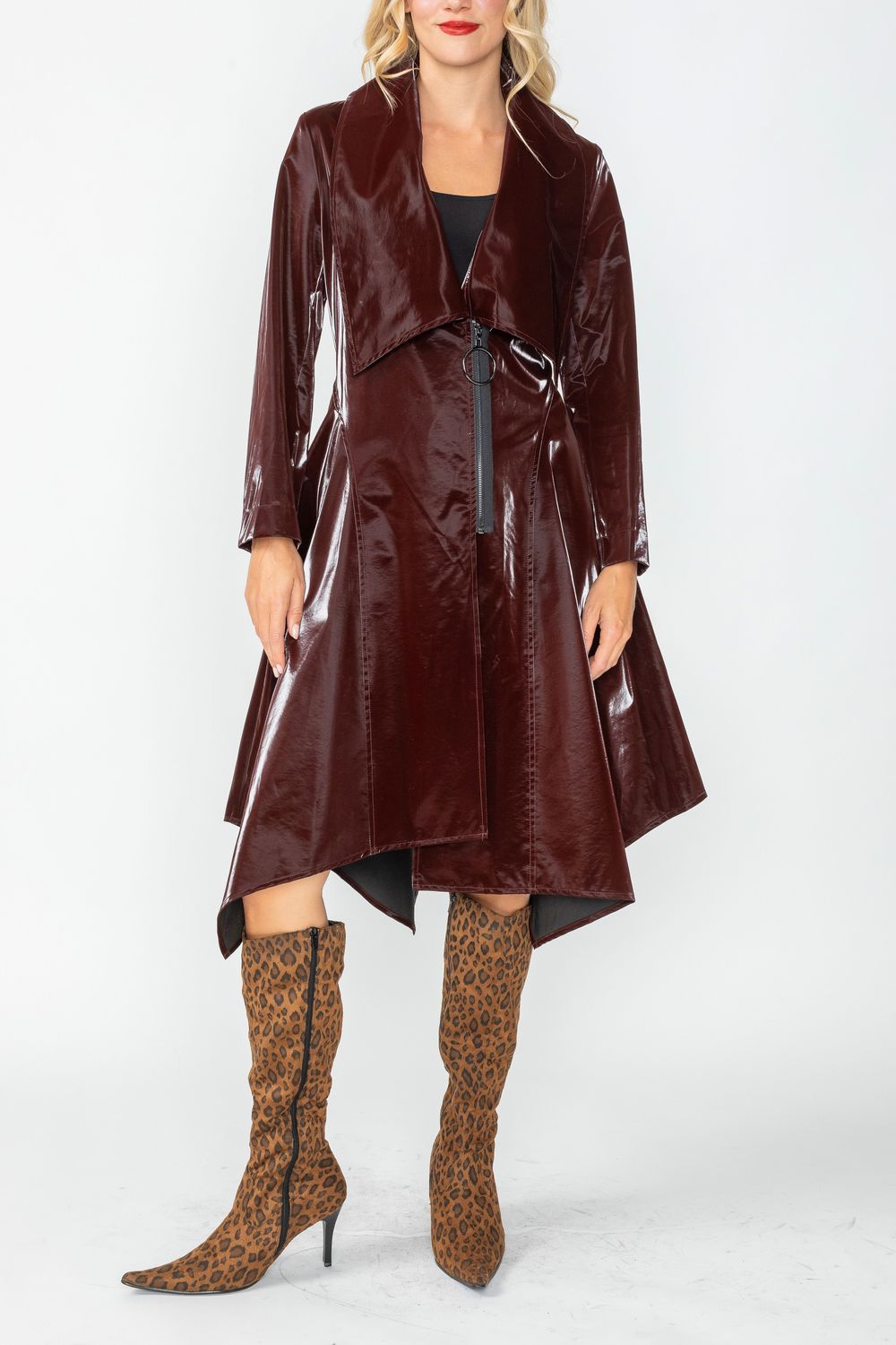 IC COLLECTION Jacket - 4766J - BURGANDY