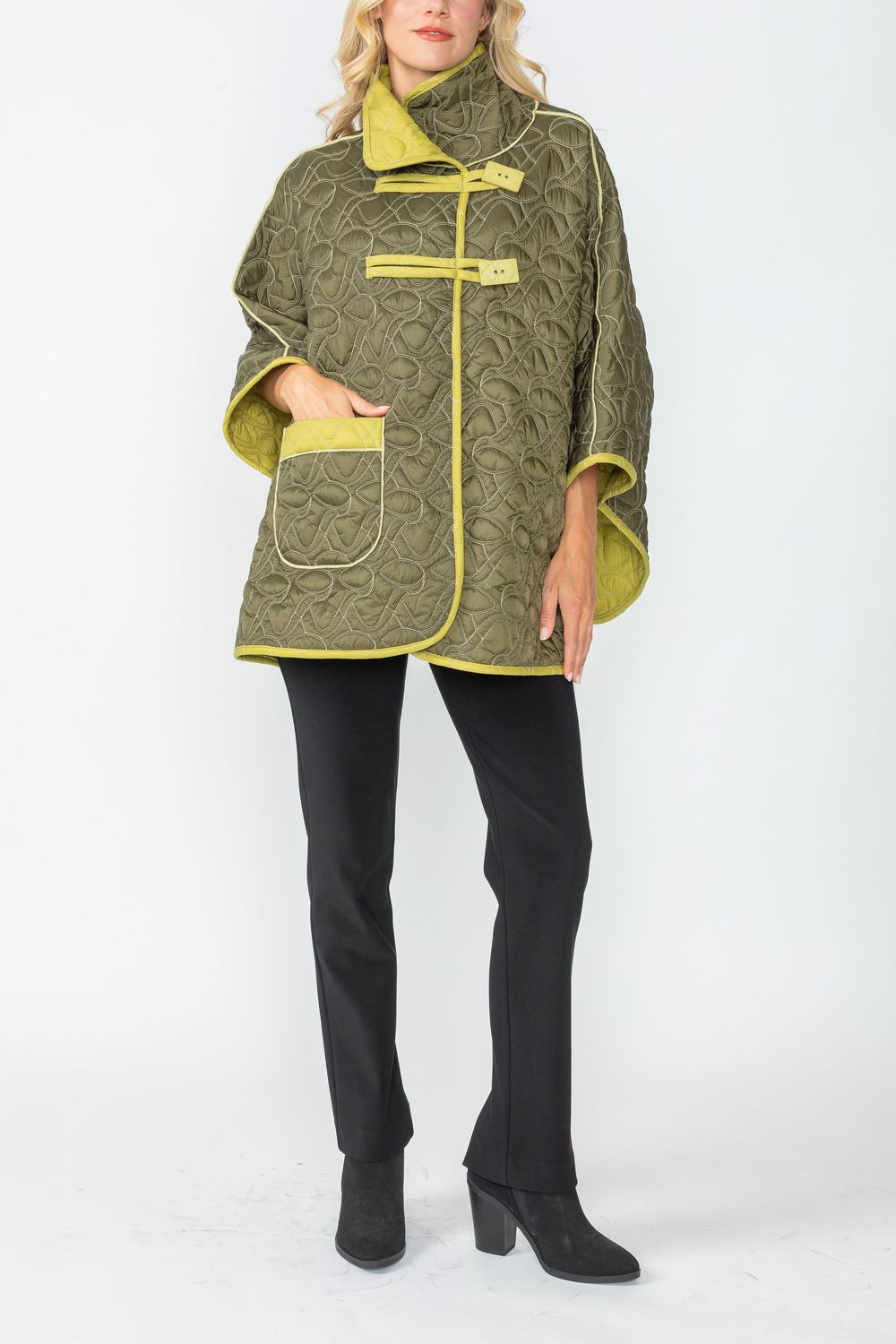 IC COLLECTION Jacket - 4779J - OLIVE AND LIME