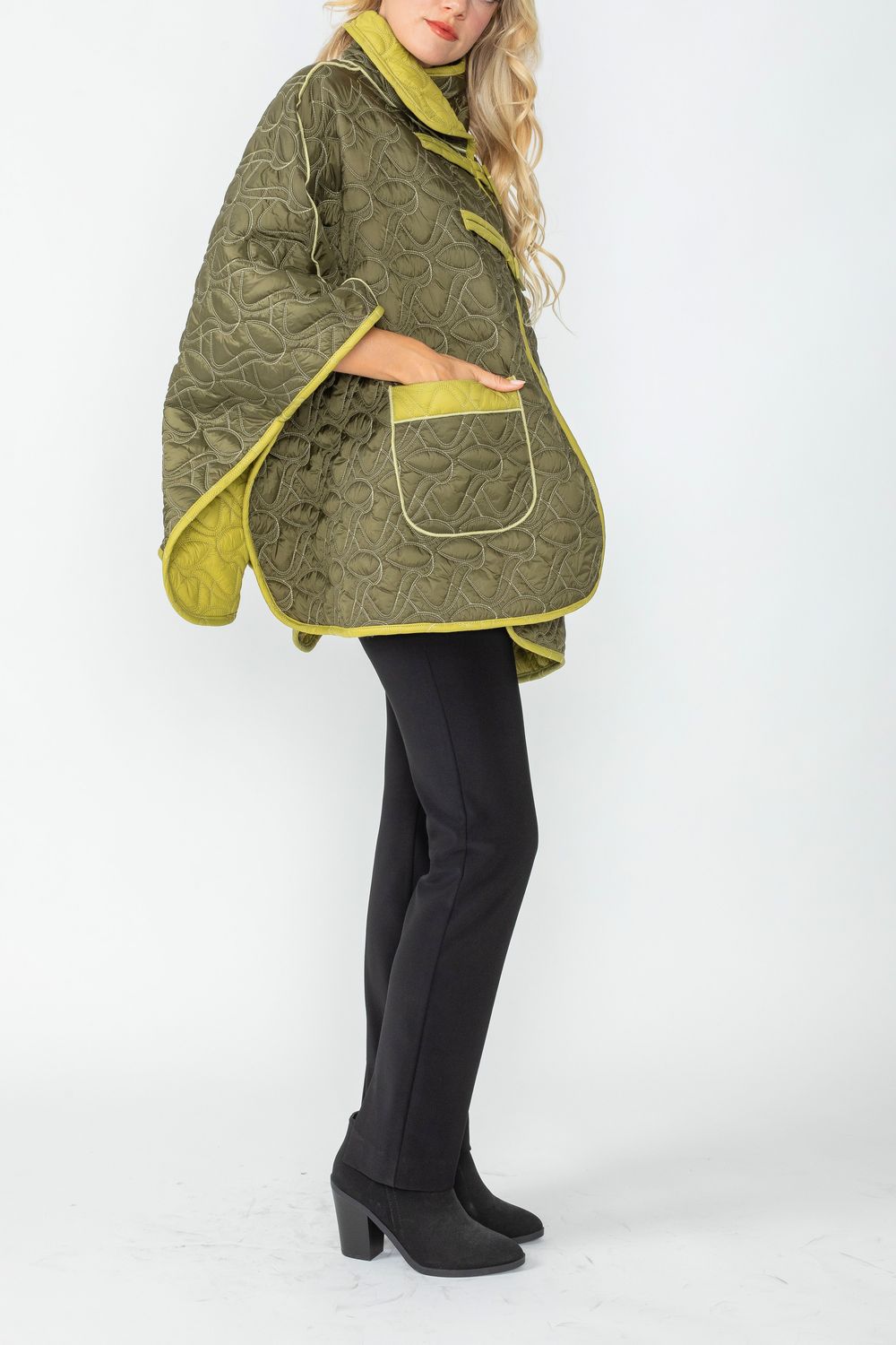 IC COLLECTION Jacket - 4779J - OLIVE AND LIME