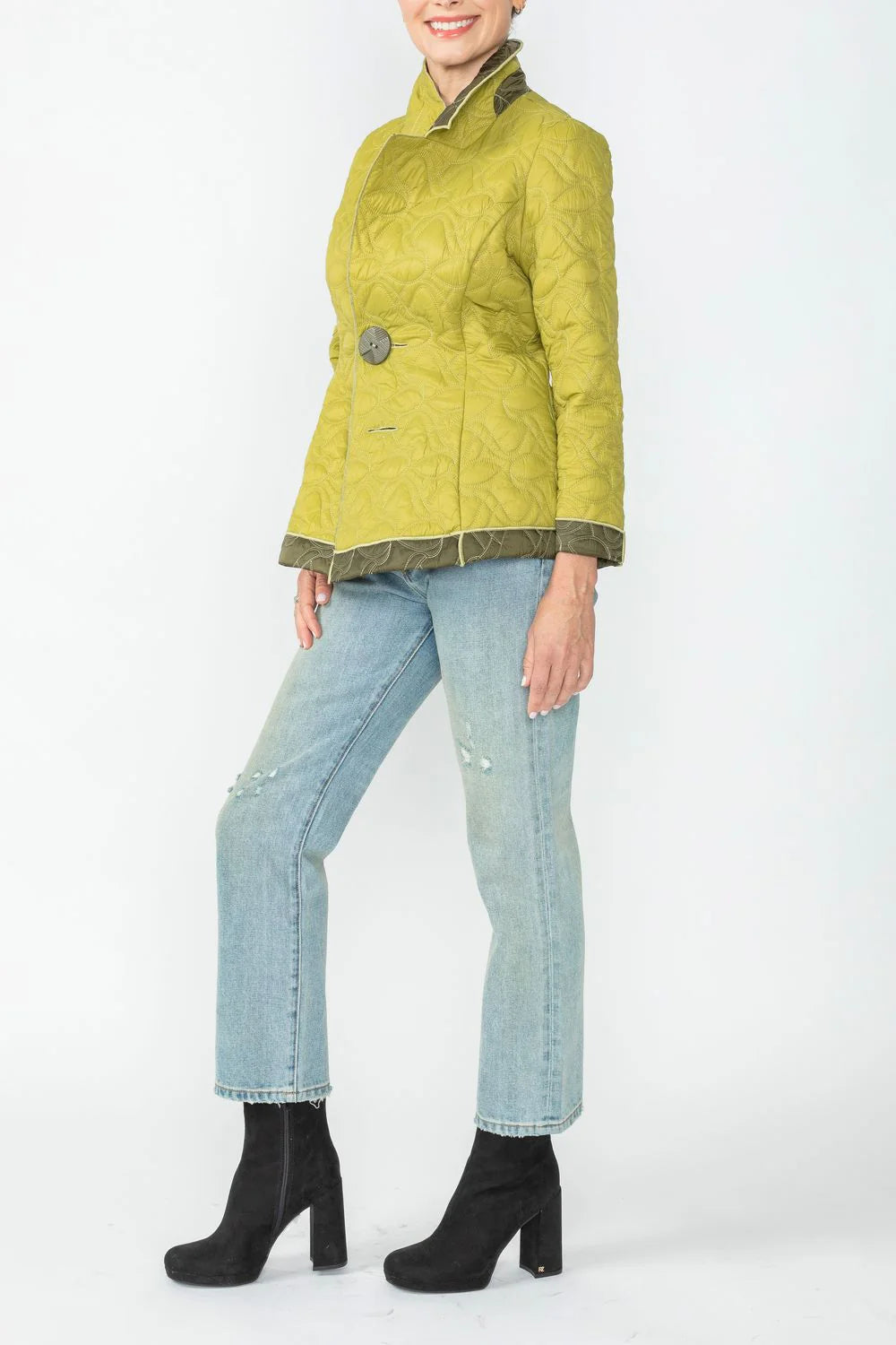 IC COLLECTION Jacket - 4790J - OLIVE & LIME