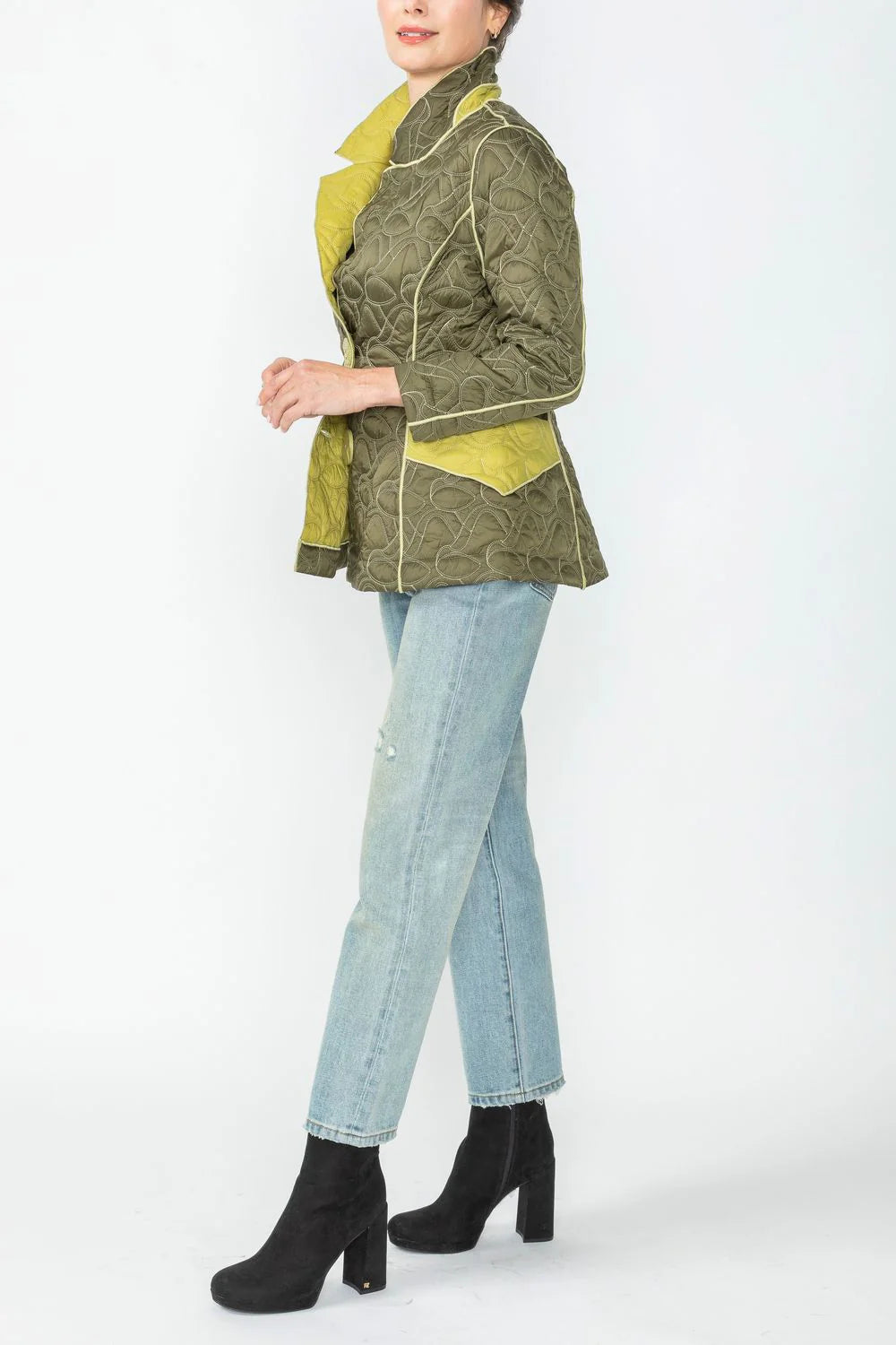 IC COLLECTION Jacket - 4790J - OLIVE & LIME