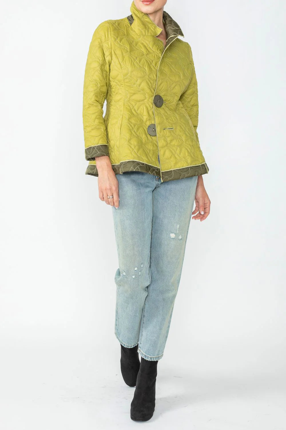 IC COLLECTION Jacket - 4790J - OLIVE & LIME