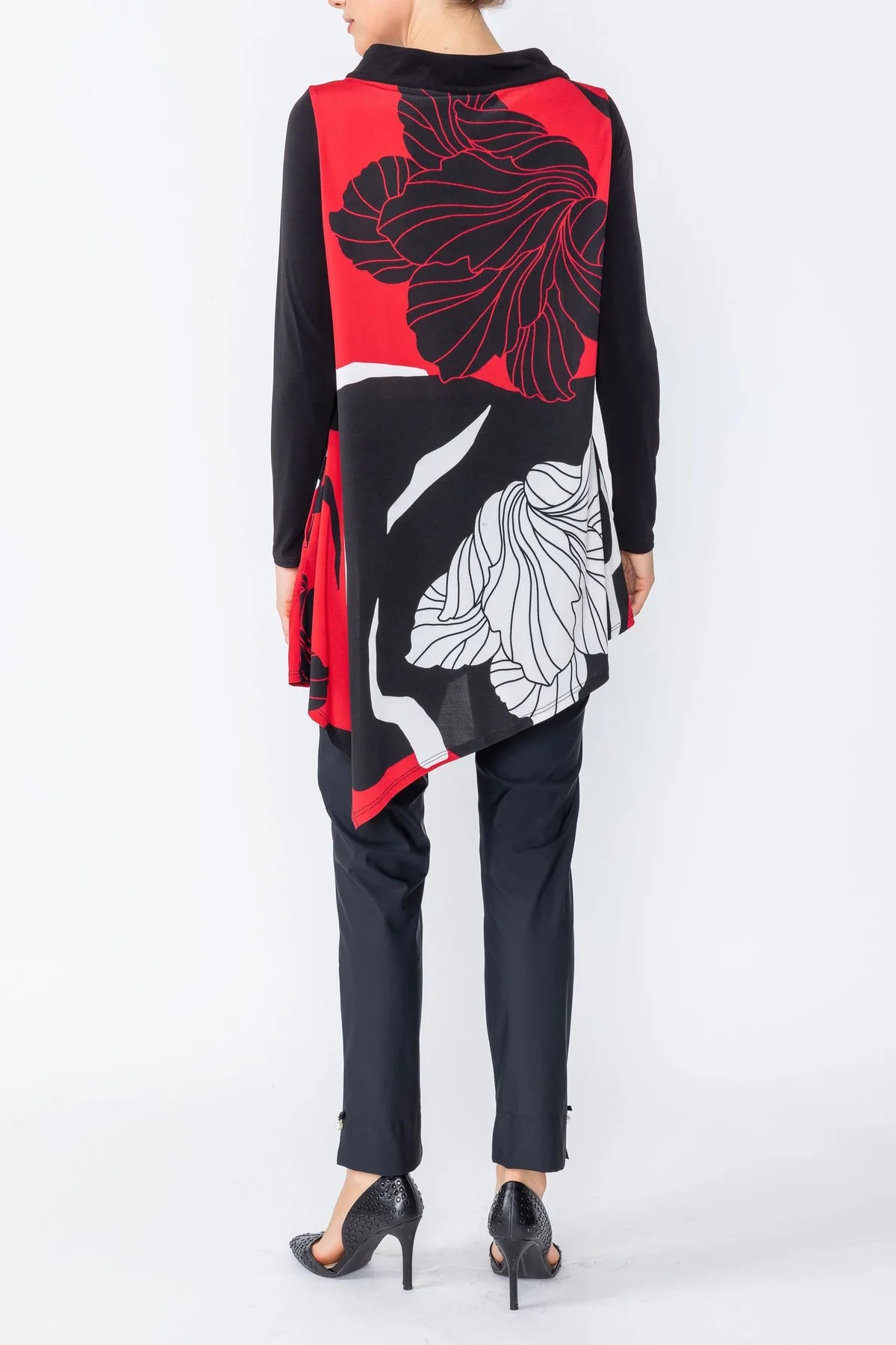 IC Collection Tunic- 4800T- BLACK AND RED