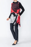IC Collection Tunic- 4800T- BLACK AND RED