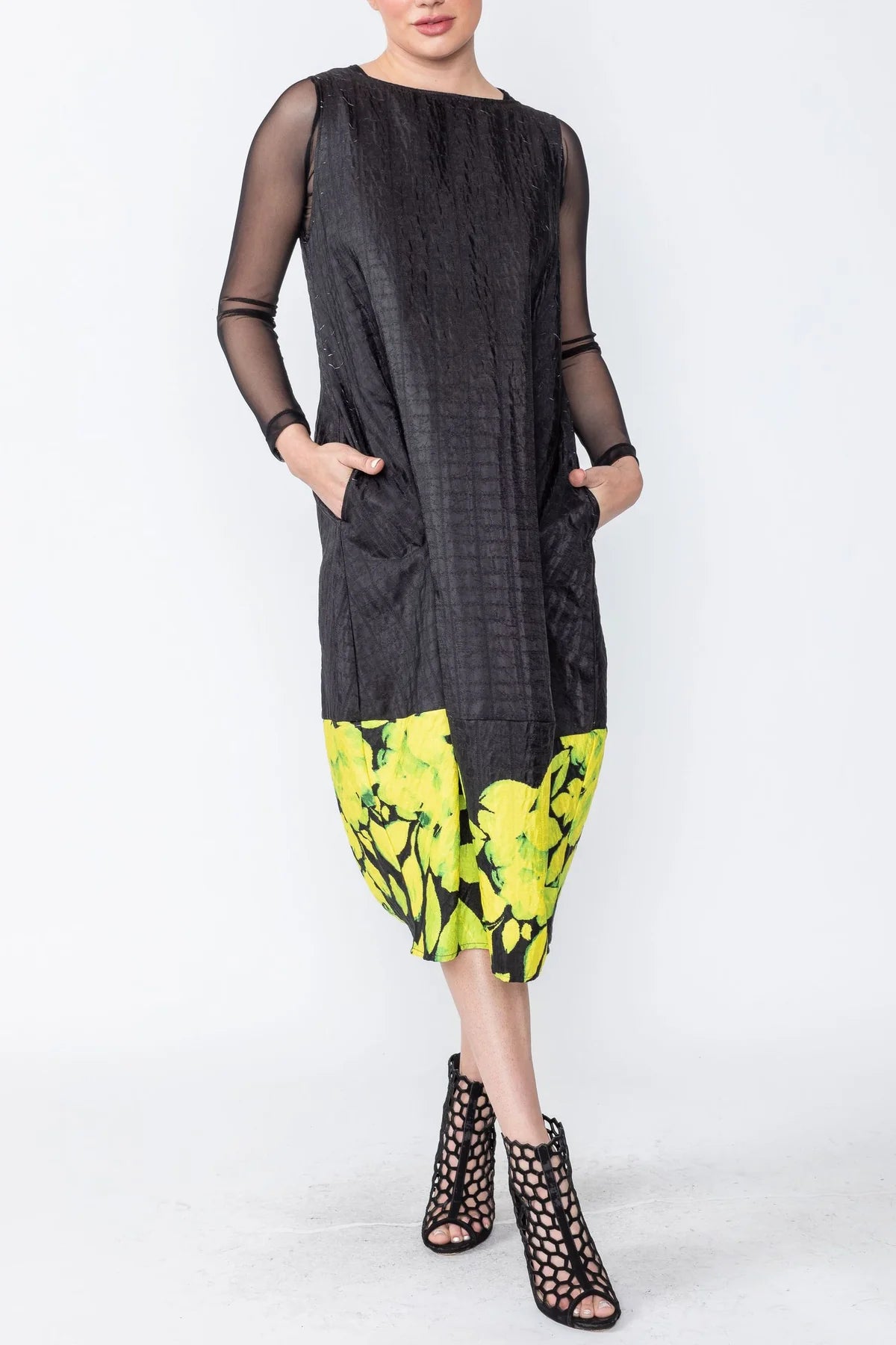 IC Collection Jacket - 4805D- BLACK AND LIME