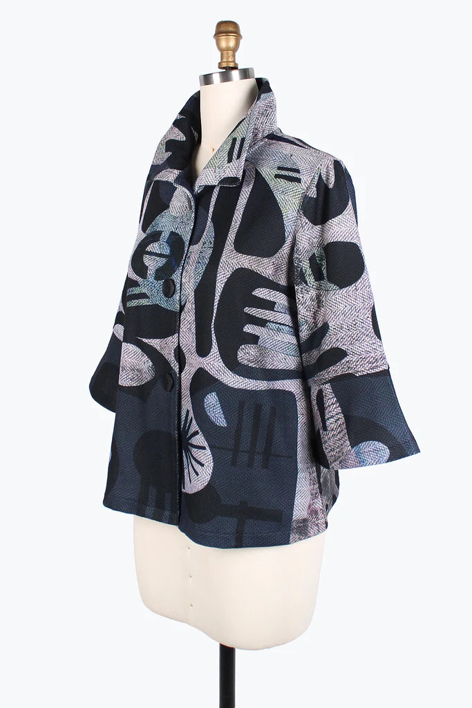 DAMEE Abstract Art JKT-4821- GRAY