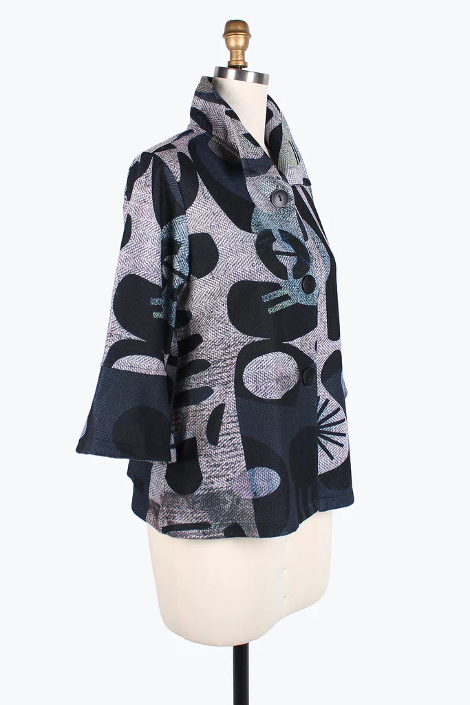 DAMEE Abstract Art JKT-4821- GRAY