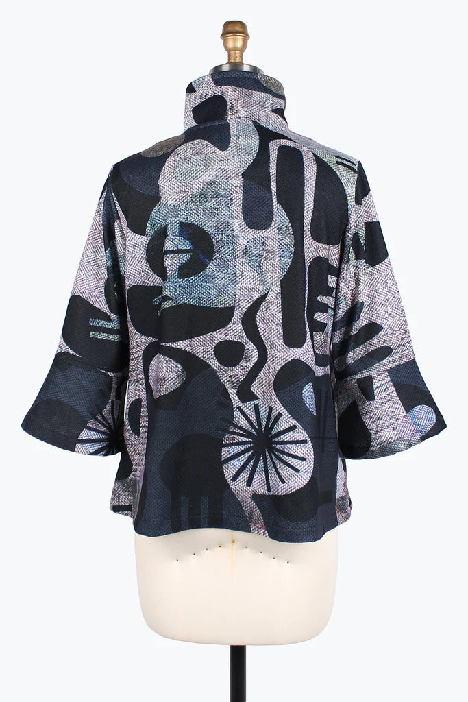 DAMEE Abstract Art JKT-4821- GRAY