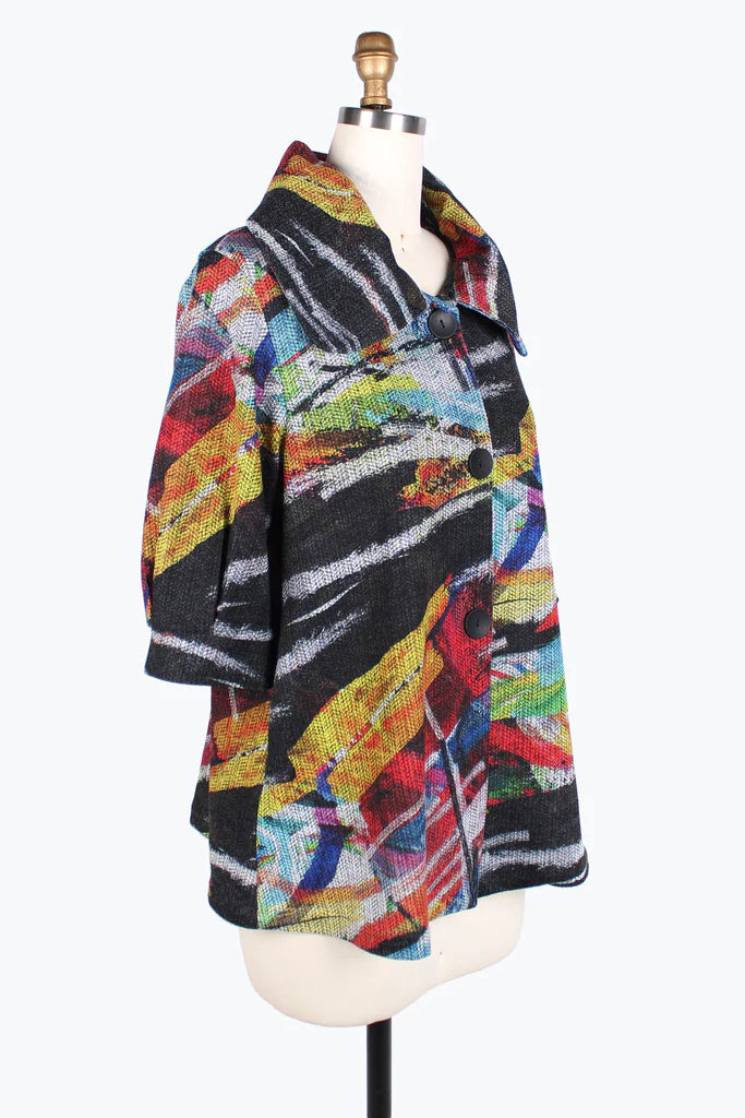 DAMEE Abstract Painting Swing JKT-4824- MULTI