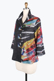 DAMEE Abstract Painting Button Patch JKT-4830- GRAY