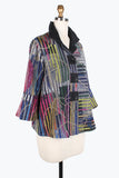 DAMEE Colorful Stripe Button Patch JKT-4833- MULTI