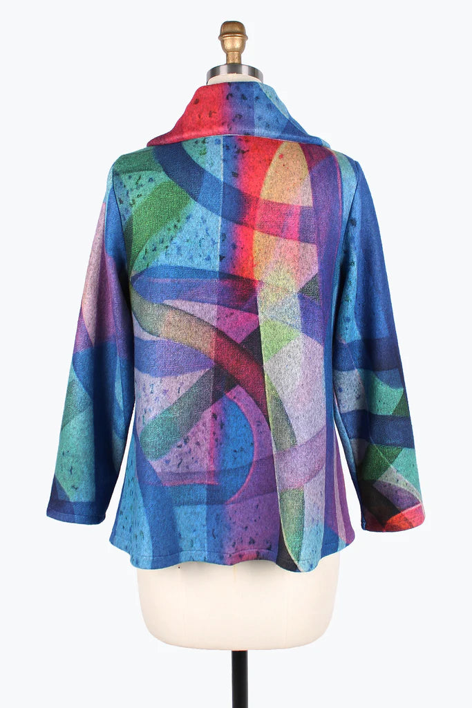 DAMEE Rainbow Puffy Collar JKT-4847- MULTI