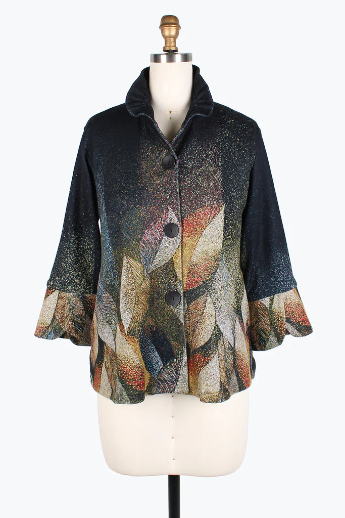 DAMEE Autumn Leaves Short JKT-4862-GREEN