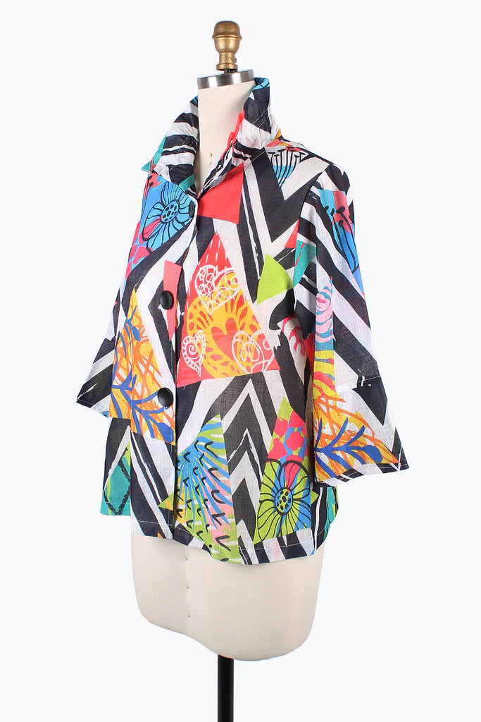 DAMEE TROPICAL DIAMOND SHORT JKT- 4864 - MLT