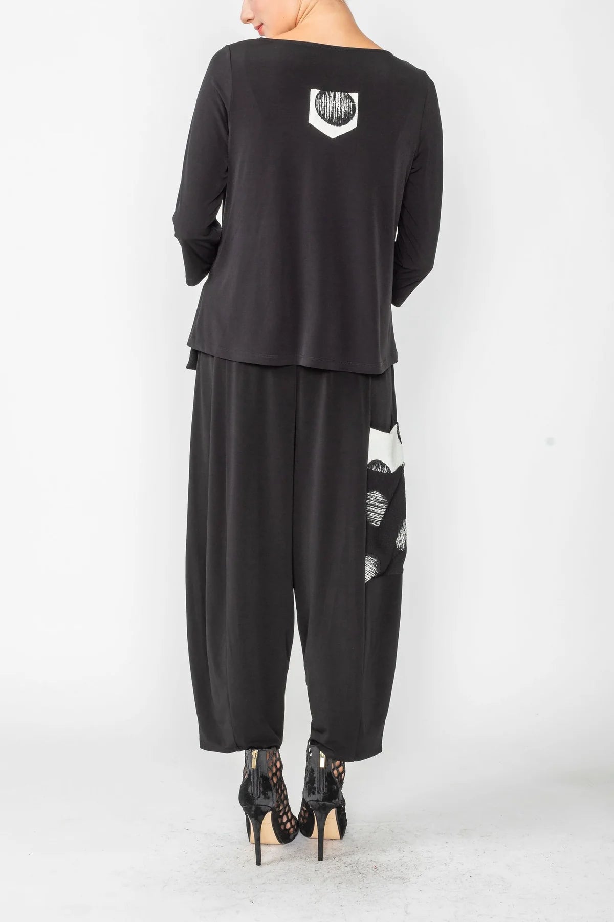 IC COLLECTION Top- 4866T- BLACK