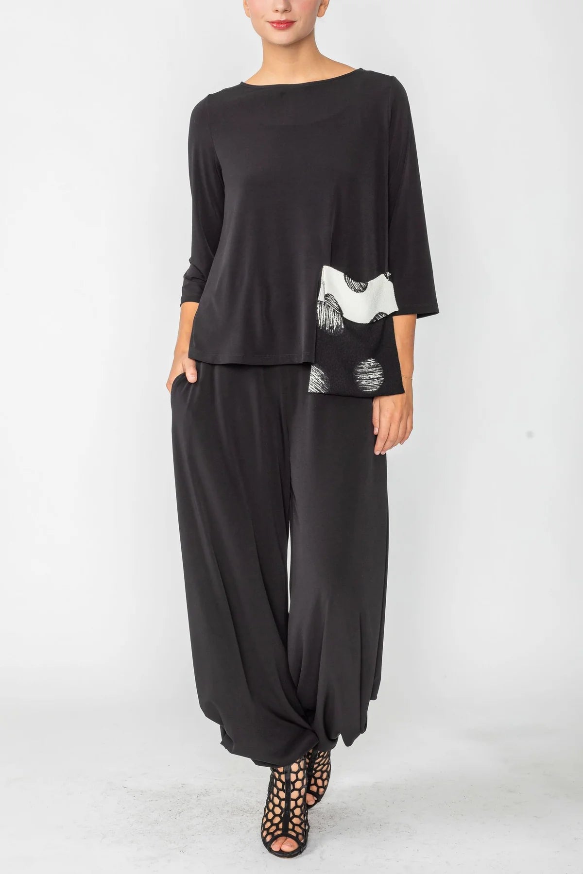 IC COLLECTION Top- 4866T- BLACK