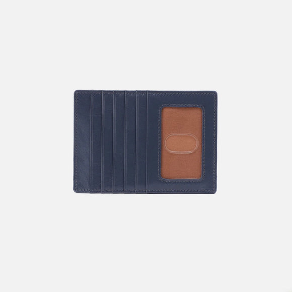 HOBO - Euro Slide Card Case - BLUE STONE IN POLISHED LEATHER