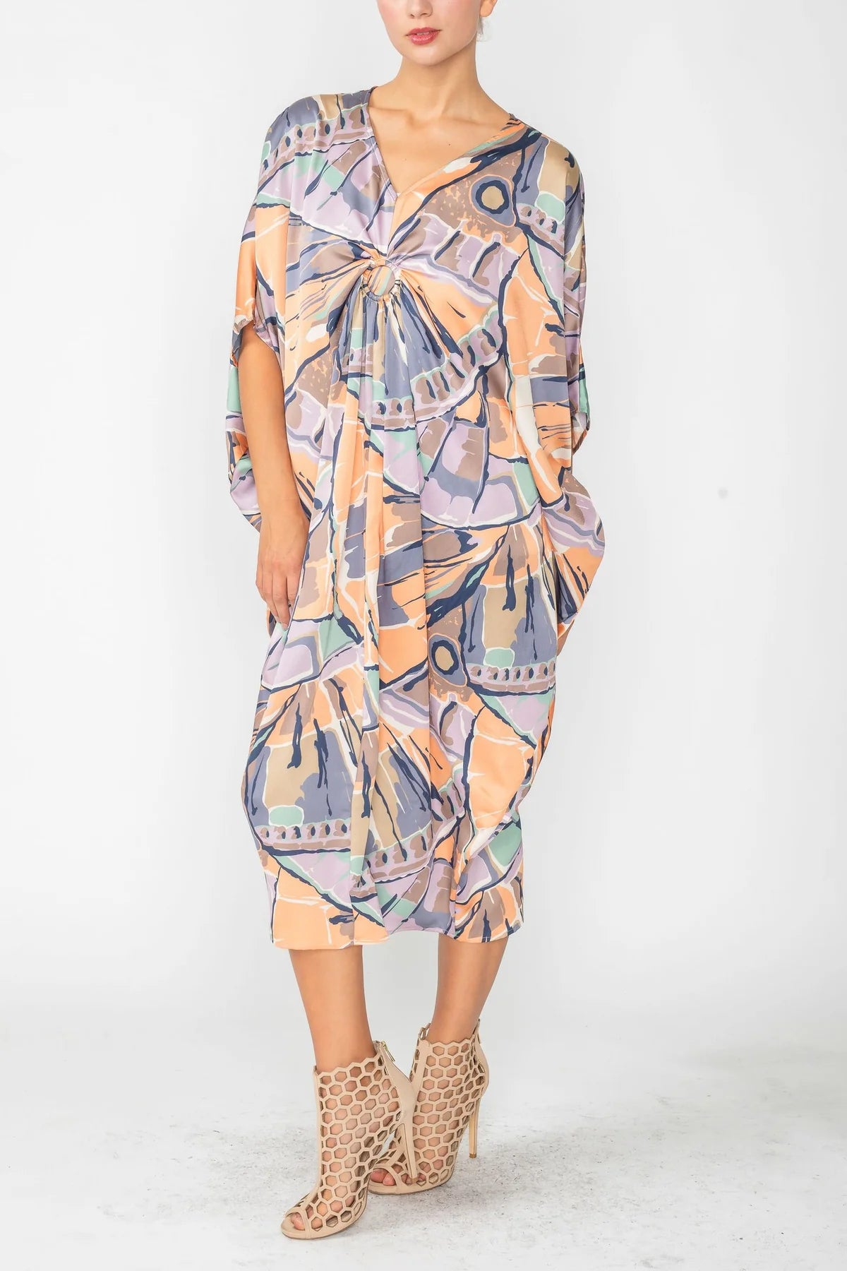 IC COLLECTION Dress- 4883D- MULTI