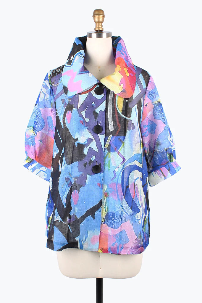 DAMEE GRAFFITI ART MID-SWING JKT- 4887 - MLT