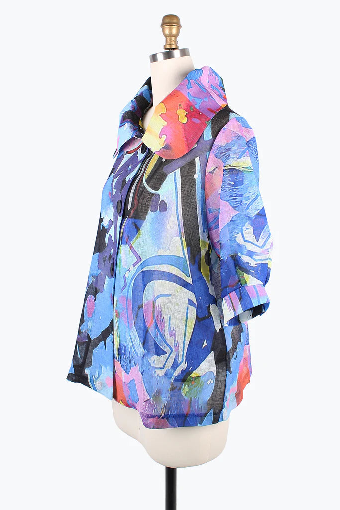 DAMEE GRAFFITI ART MID-SWING JKT- 4887 - MLT