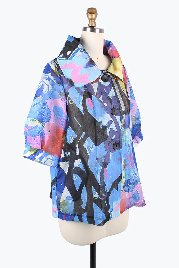 DAMEE GRAFFITI ART MID-SWING JKT- 4887 - MLT