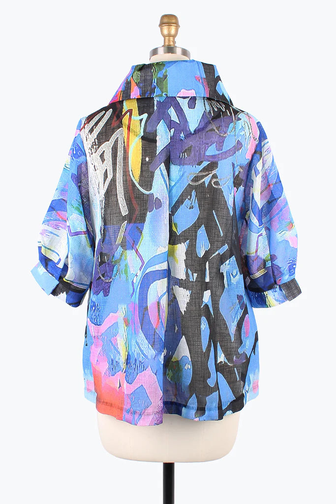 DAMEE GRAFFITI ART MID-SWING JKT- 4887 - MLT
