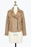 DAMEE MICROSUEDE MOTO JKT - 4897 - TAN