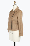 DAMEE MICROSUEDE MOTO JKT - 4897 - TAN