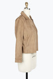 DAMEE MICROSUEDE MOTO JKT - 4897 - TAN